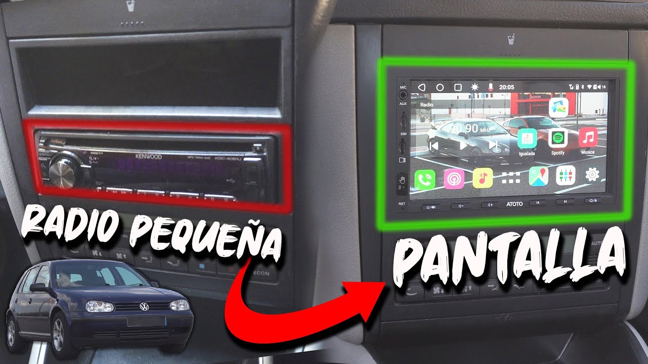 Renuevo MI COCHE DE 500€ instalando RADIO CON PANTALLA y CÁMARA TRASERA! (GOLF IV)