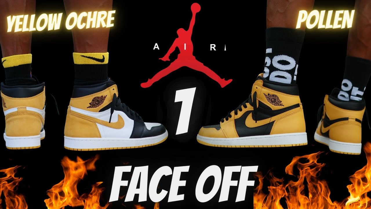JORDAN 1 POLLEN OR THE JORDAN 1 YELLOW OCHRE WHICH IS THE BETTER SHOE?? COMPARISON W/ ON FEET!!