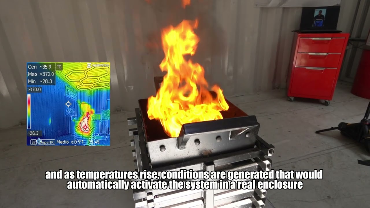 Real Fire Test: Janus Fire Systems FK-5-1-12 Clean Agent in Critical Infrastructure (Eng Sub)