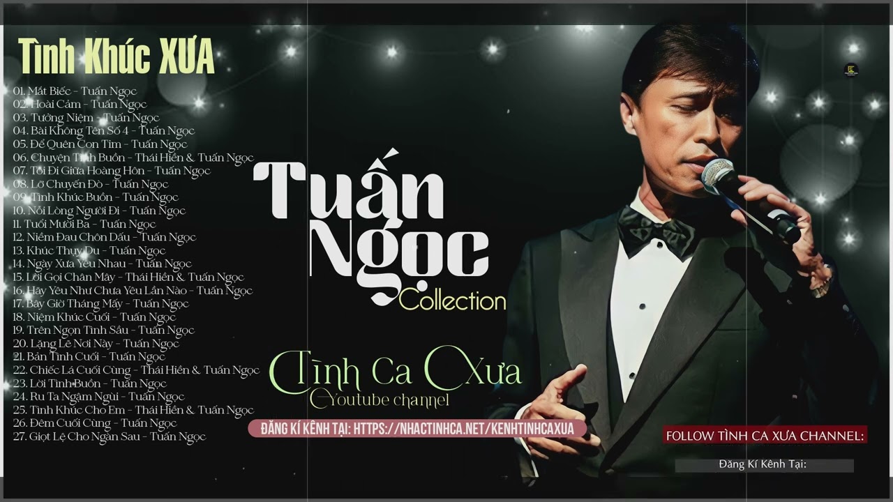 Nhạc Tình Ca Xưa Danh Ca Tuấn Ngọc🎧LK Mắt Biếc, Bài Không Tên Số 4, Khúc Thụy Du, Bây Giờ Tháng Mấy