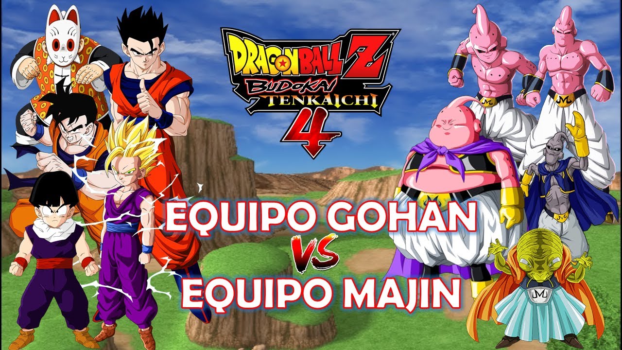 DBZ BT4: Equipo Gohan vs Equipo Majin - Budokai Tenkaichi 4 (Batallas en Extremo)