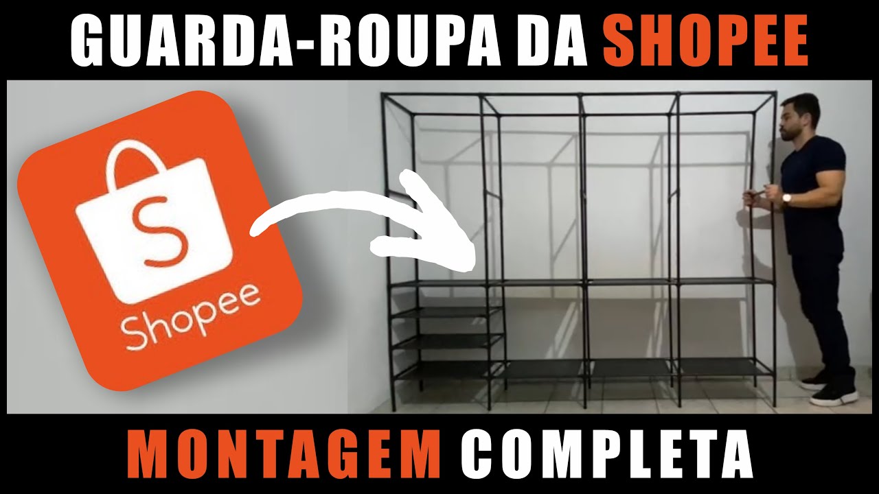 Como Montar Guarda-Roupa Arara da SHOPEE - Passo a Passo COMPLETO