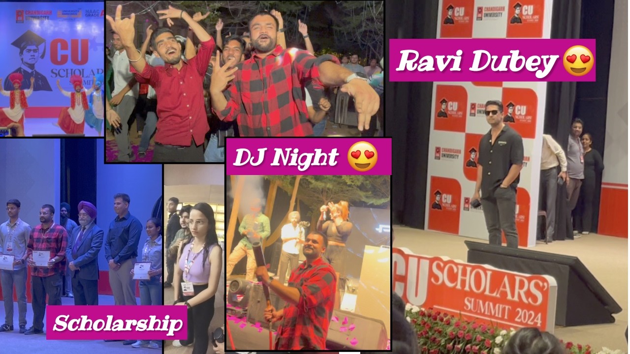 Ravi Dubey se interaction || Chandigarh University Scholarship Summit || DJ Night || Campus visit 😍