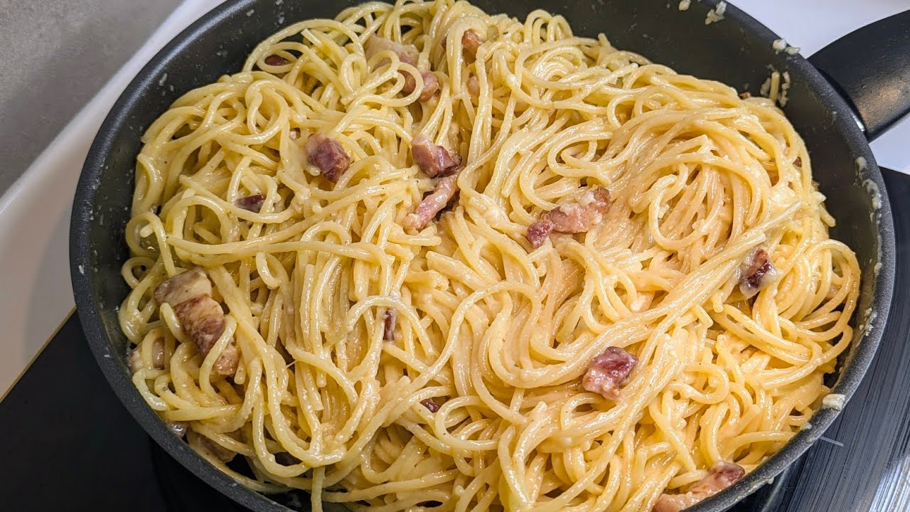 Spaghetti Carbonara wie in Italien! Familie war nicht aufzuhalten! Rezept direkt aus Rom! ohne Sahne