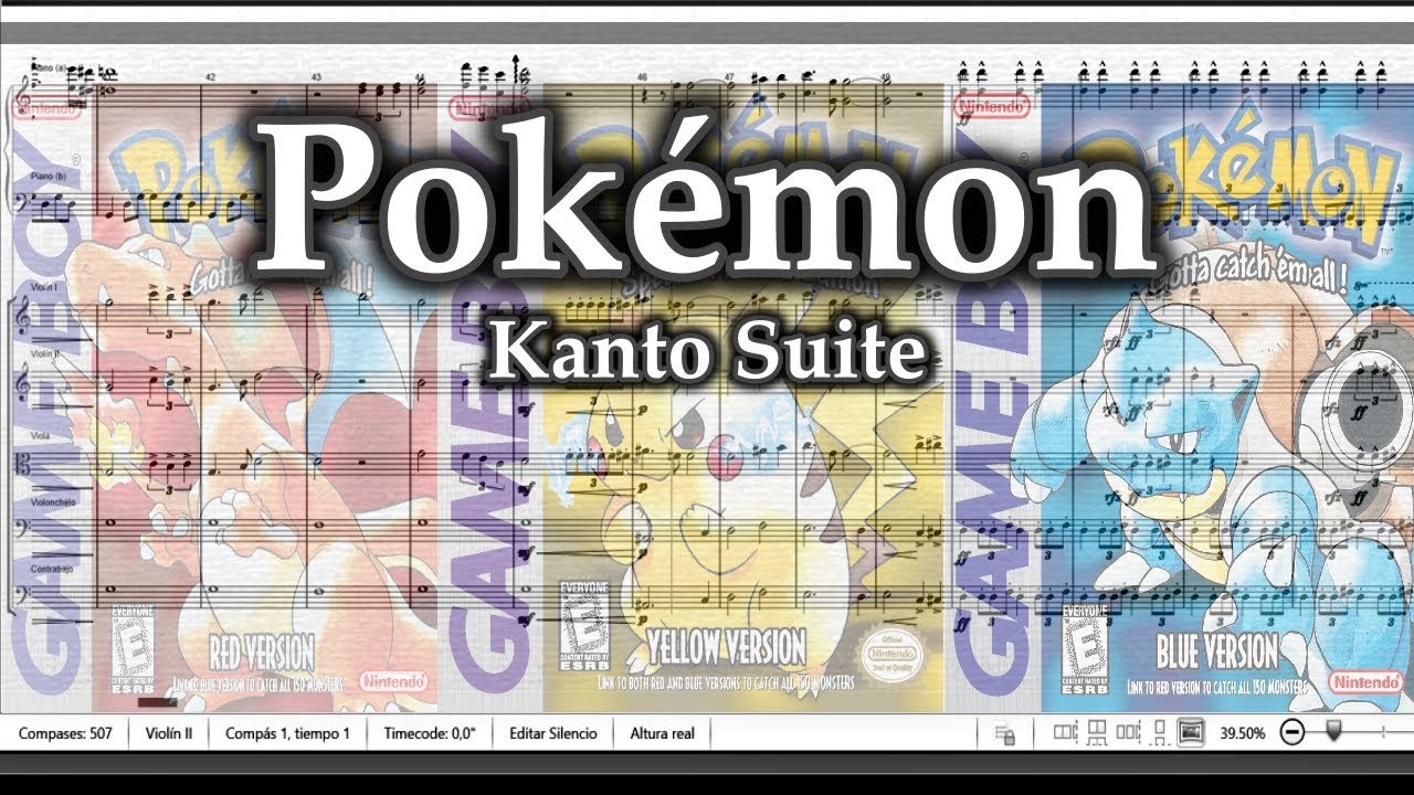 Pokémon Suite Kanto Gen 1 Arreglo para cuerdas y piano🎶PDF SCORE PARTITURE POKÉMON STRINGS