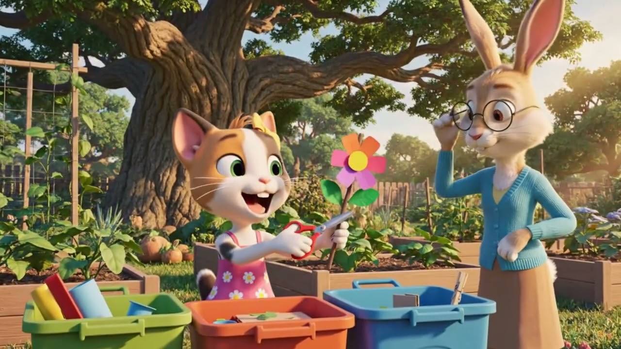 Part 9–17 | Green Garden Journey – Learning Environmental Protection with Teacher Bunny
