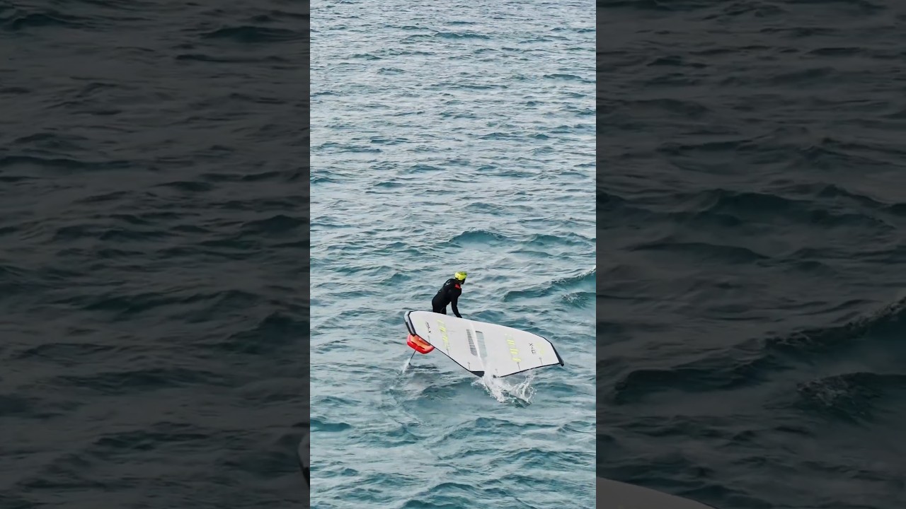 wing foiling in light wind on the 500cm^2 foil #foiling