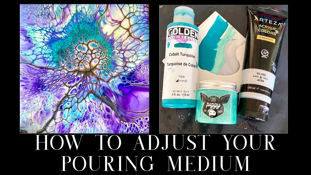 #82 How to adjust your pouring medium using pigments, fluid, and tube paint. Bloom technique