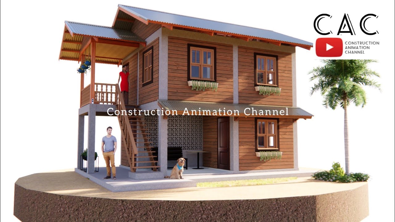 Simple Farmhouse | Tropical House | 5x8m | 2 Bedroom