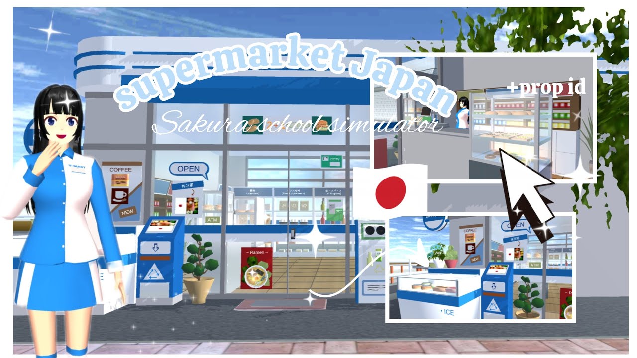 Japanese supermarket🇯🇵✨ aesthetic prop cute✨simple prop id in sakura school simulator
