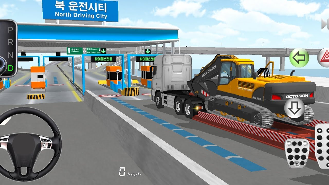 Delivering crain to new city in 3D-DRIVING-CLASS-GAME 