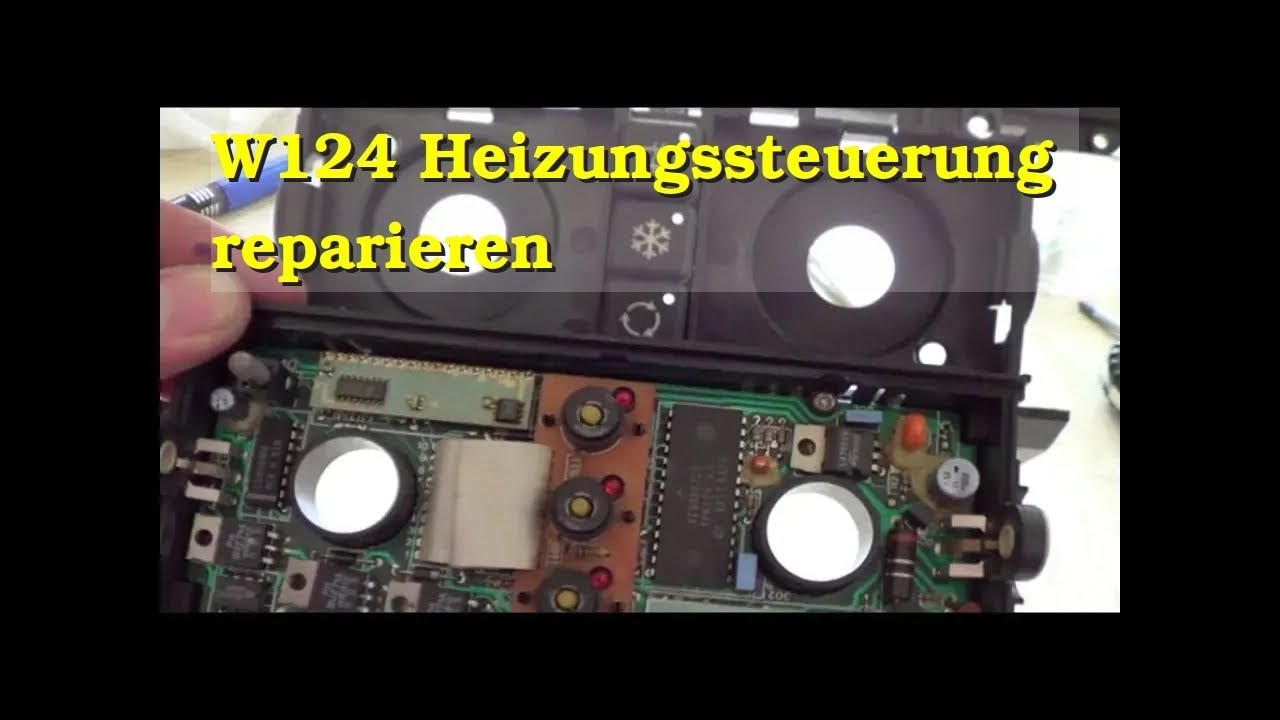 W124 Bedienteil Heizung/Klima ausbauen, zerlegen & Temp.Wählräder-Potis reinigen