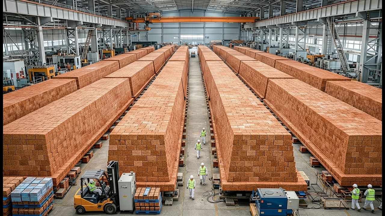 Inside a Massive Brick Factory: How Billions of Clay Bricks Are Made (Full Process)