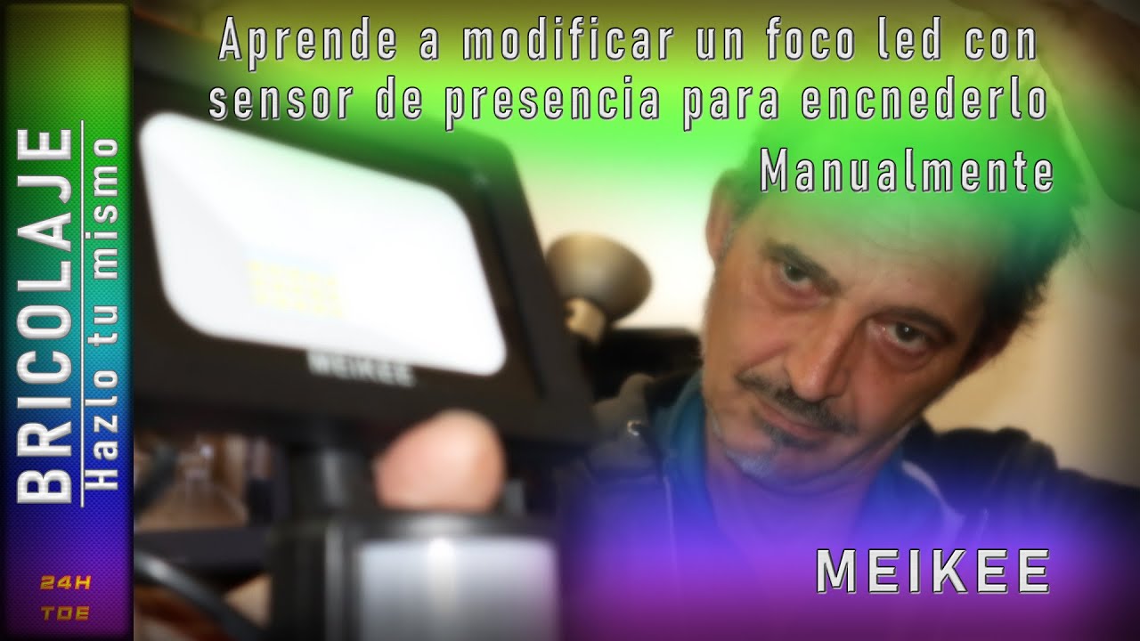 Modificacion de foco led con sensor de proximidad para encenderlo manualmente.