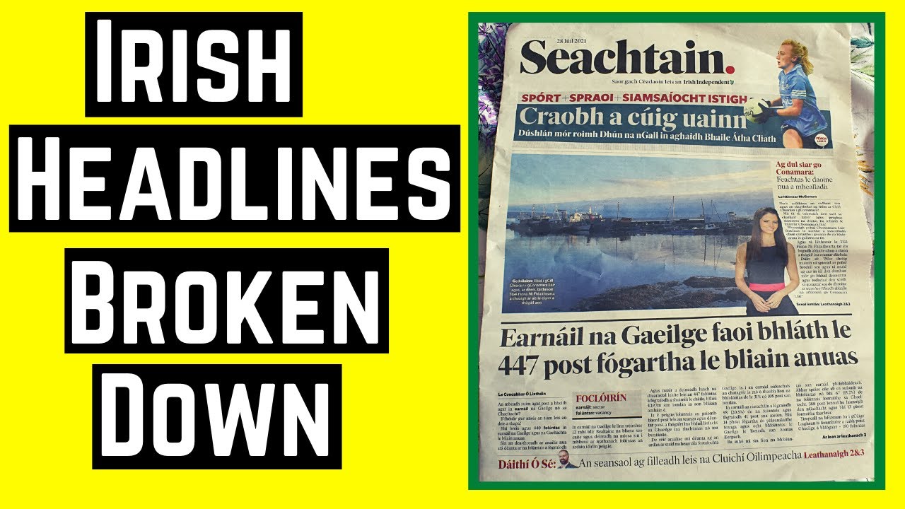 Irish Newspaper - Front Page Translated