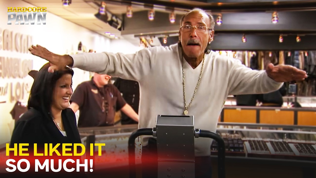 Les Gold Puts on a Show on the Vibrating Machine! | Hardcore Pawn | Season 3 Episode 7