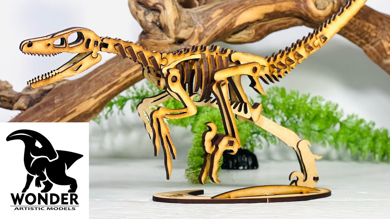 Wonder Artistic Models Velociraptor mongoliensis Wooden 3D Puzzle Review!!