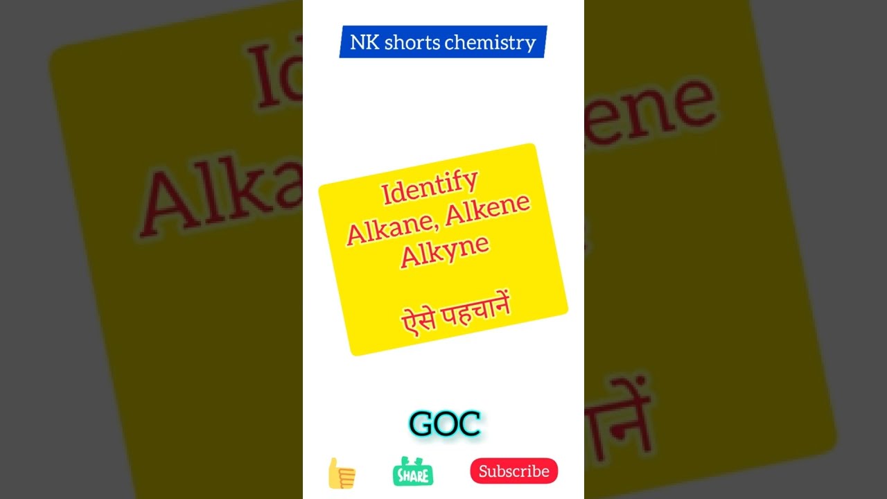 how to identify alkane alkene alkyne, Organic chemistry 