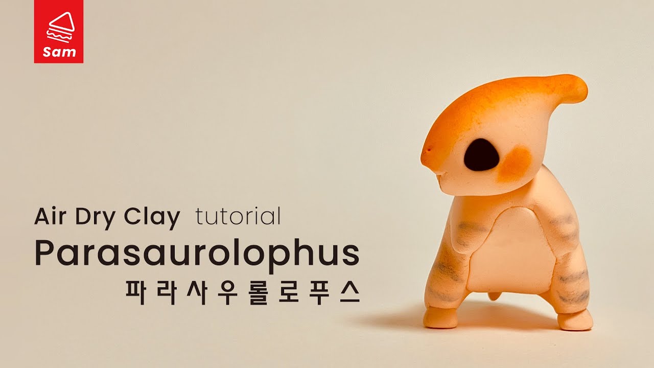 How to make Parasaurolophus with soft polymer clay