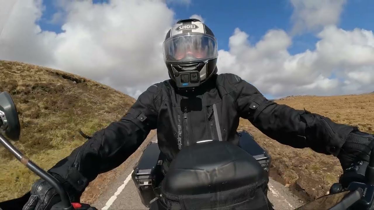 Picking up a dropped BMW R1200GS coming down the Applecross Pass