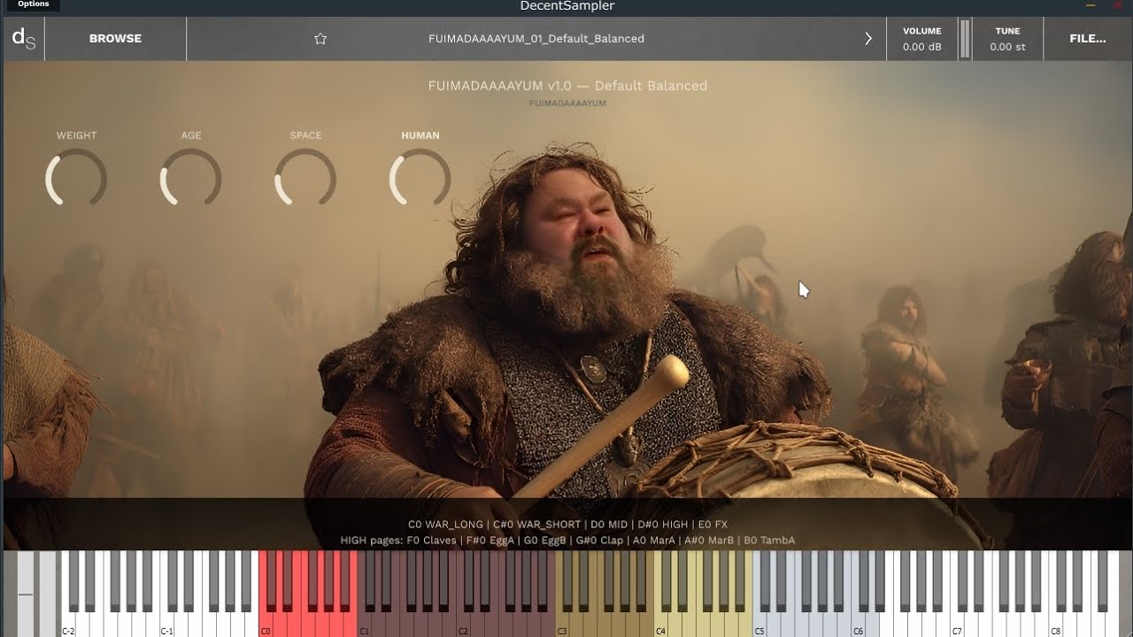 FUIMADAAAAYUM – Free Cinematic War Drum Instrument (Decent Sampler / CC0)