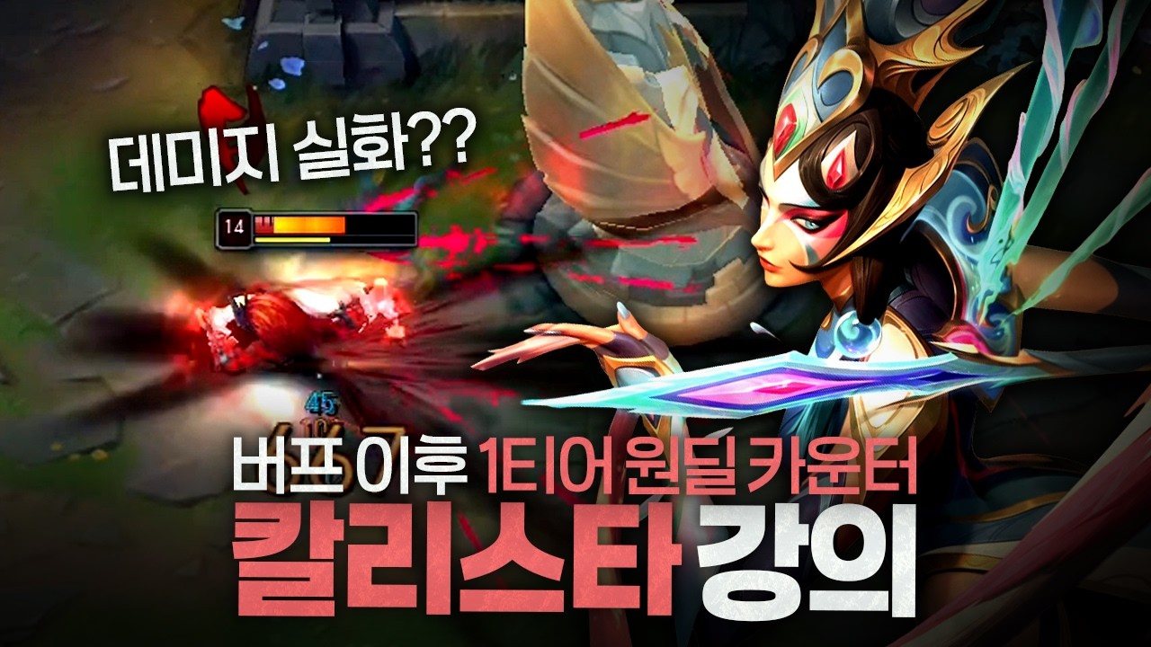 [땅우양]버프 받고 1티어 원딜 압살해버리는 카운터 원딜 칼리스타 강의【원딜 강의】【전프로원딜】【챌린저 원딜】【칼리스타】