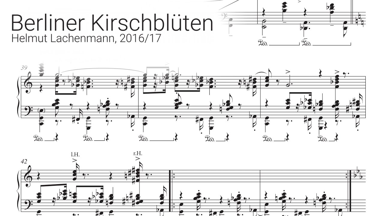 Helmut Lachenmann - Berliner Kirschblüten [w/score]