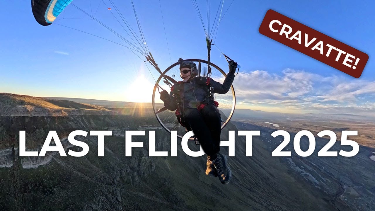 Last paramotor flight of 2025, first cravatte!