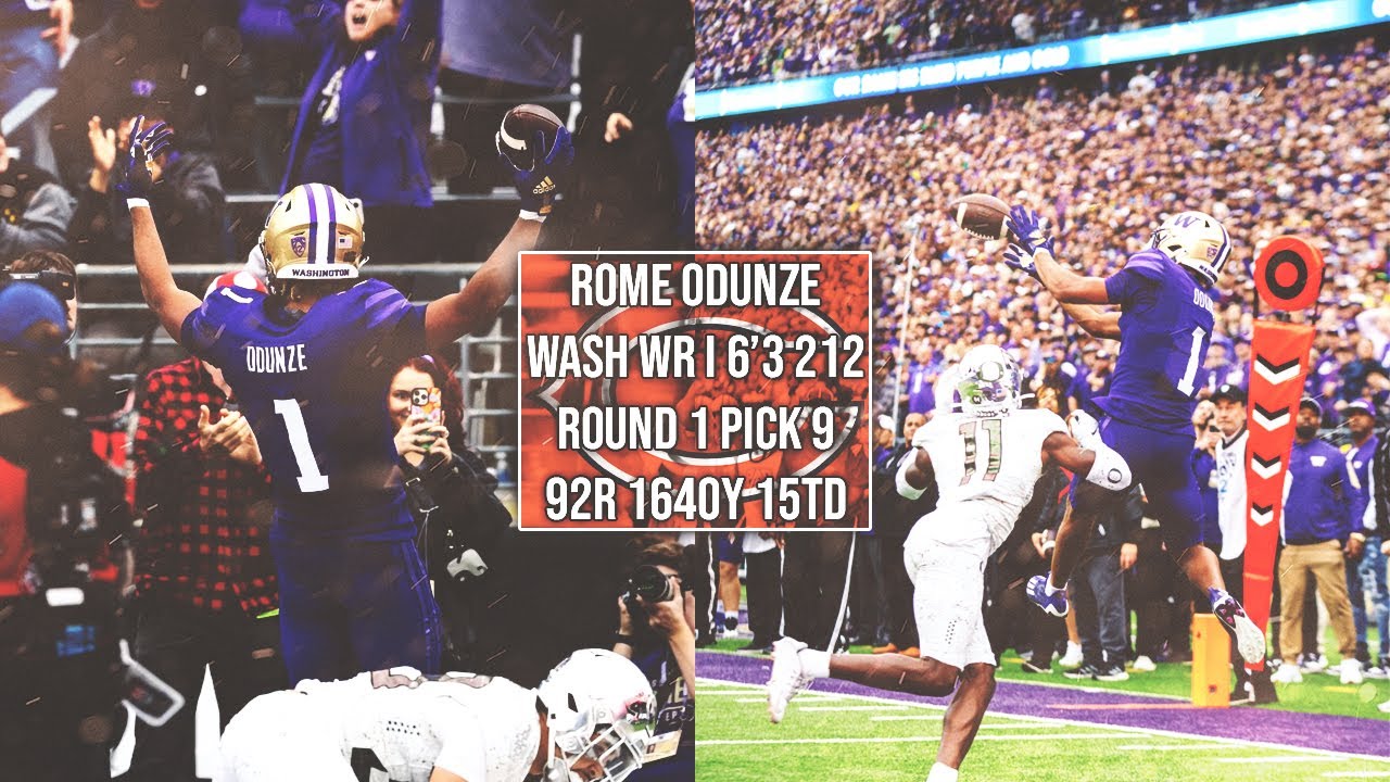 Chicago Bears Rookie WR ROME ODUNZE 2023 Highlights I 2024 NFL Draft