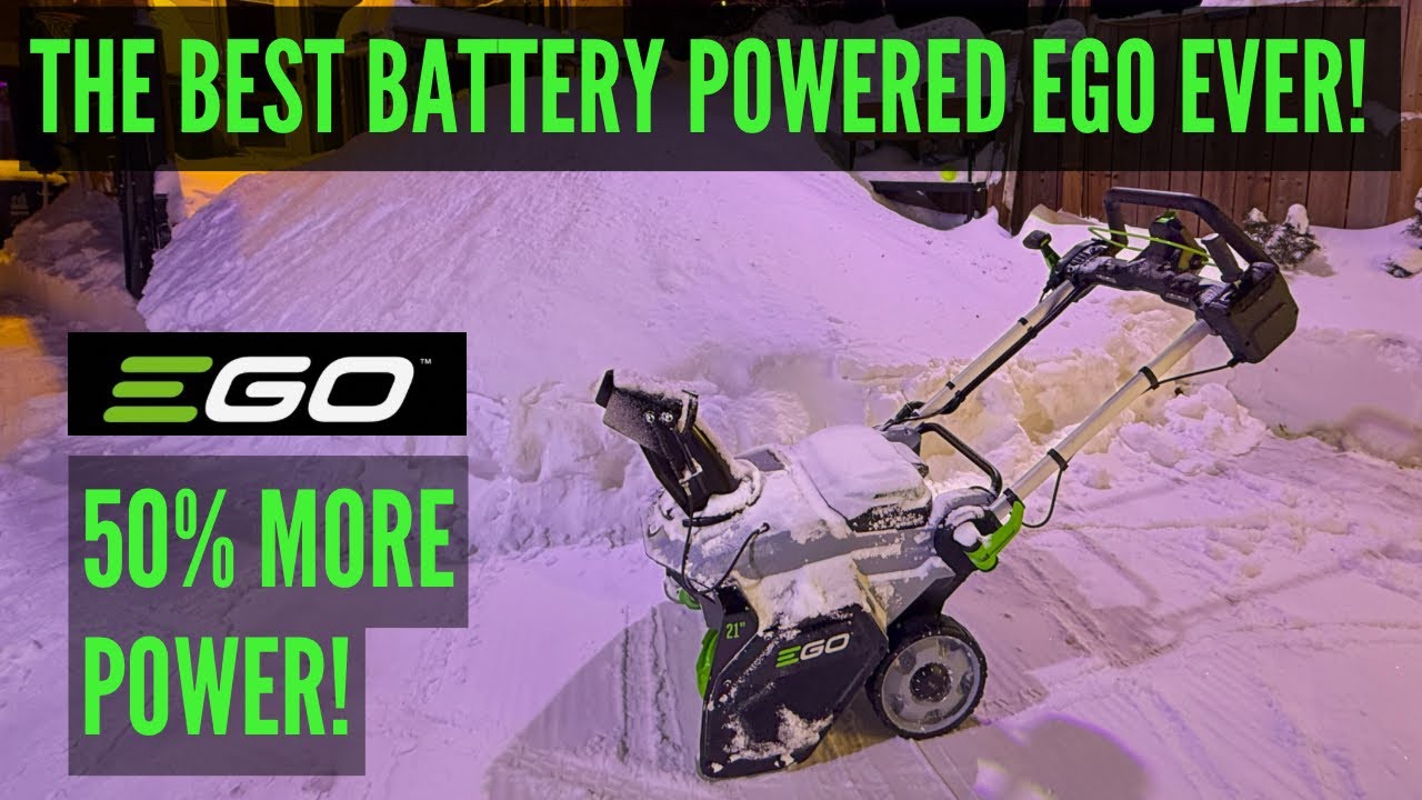 Обзор EGO POWER+ SNT2134: самый мощный одноступенчатый снегоочиститель в действии!