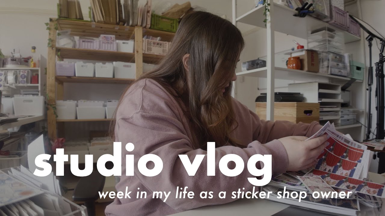 A few days of running my planner sticker shop! | Studio Vlog