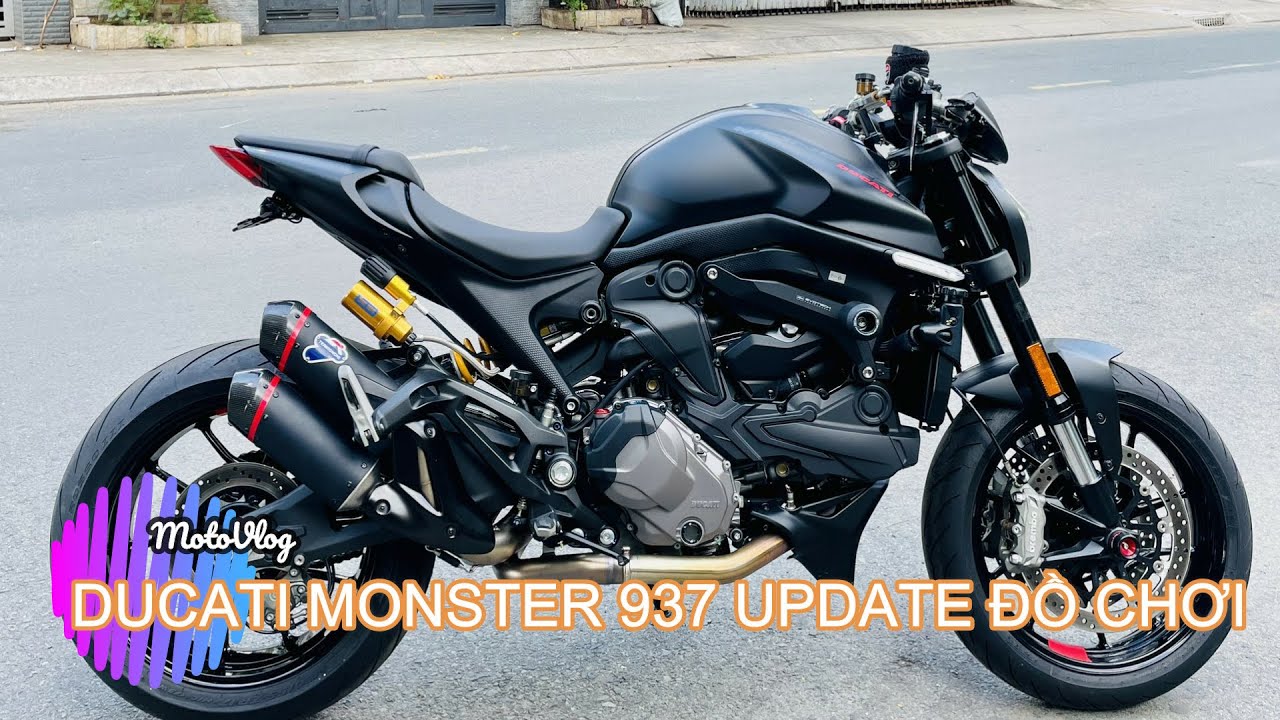 BU LINH - DUCATI MONSTER 937 UPDATE Pad biển số gập CNC sẽ ra sao ?