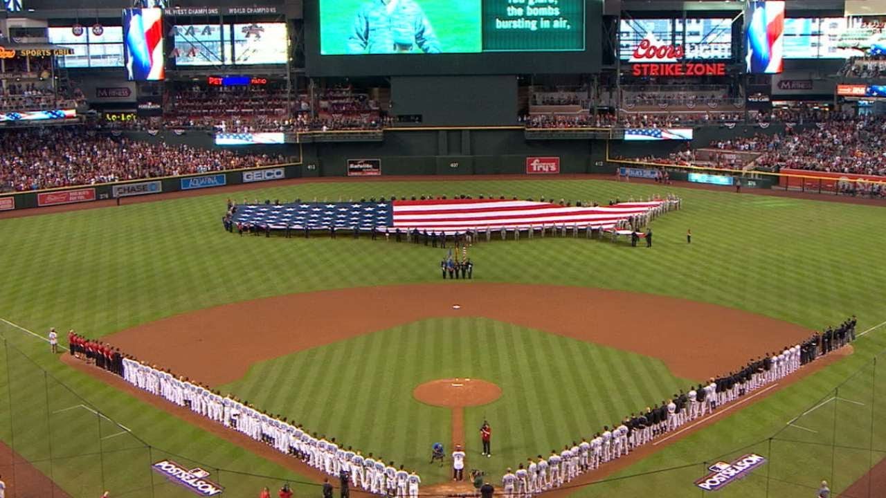 2017 NL WC: McGuire plays the national anthem