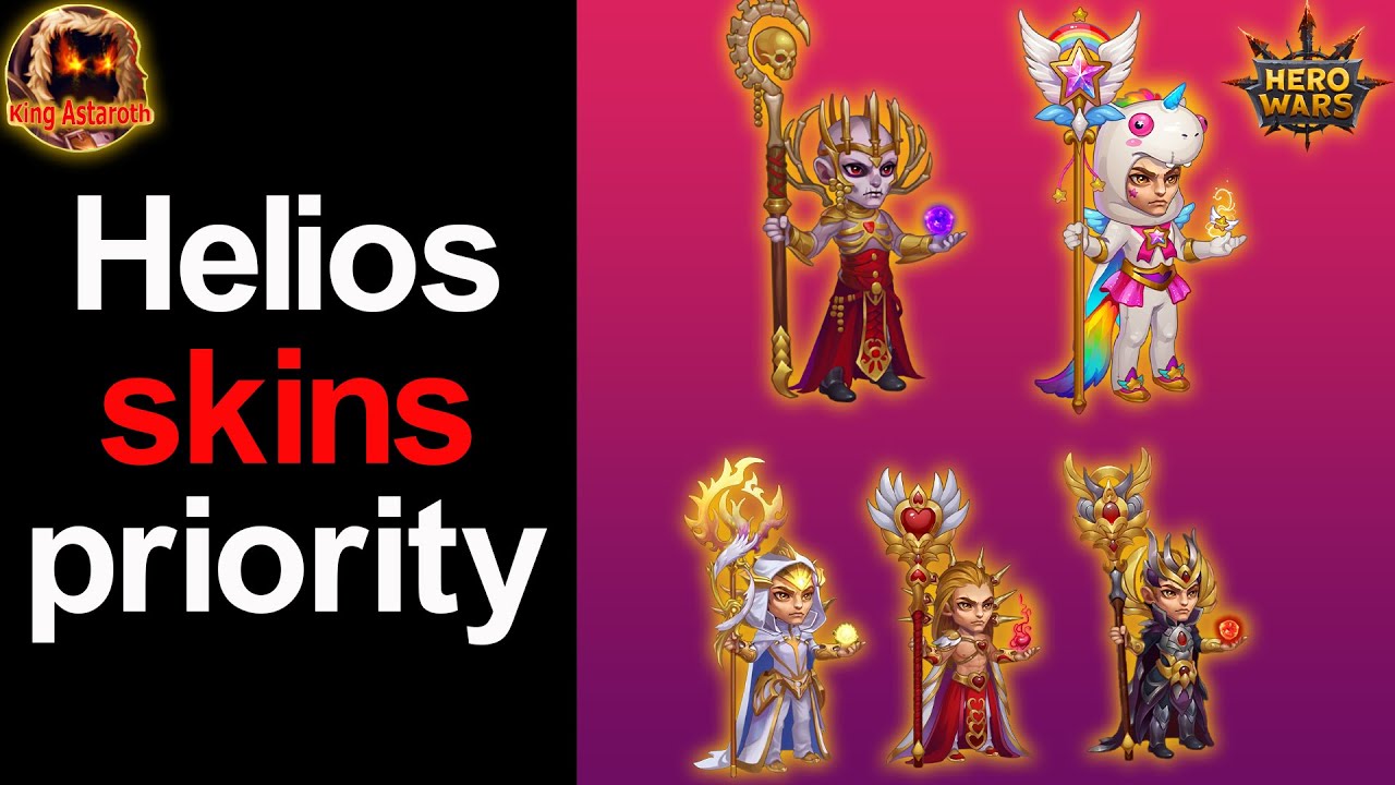 hero wars | Helios skins/stats priority!