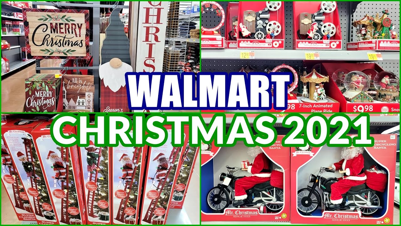 WALMART CHRISTMAS DECOR! NEW FINDS! SHOP WITH ME 2021 CHRISTMAS VILLAGE TREES ORNAMENTS INFLATABLES
