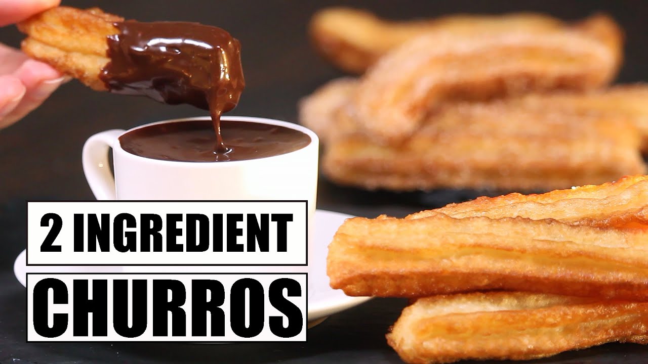 Churros and Hot Chocolate 2 Ingredients! | Eggless | How Tasty Channel