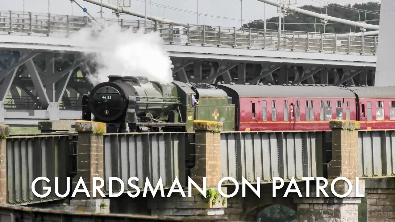 Roaring up Hemerdon - 46115 Scots Guardsman inaugural visit to the West Country - 2023