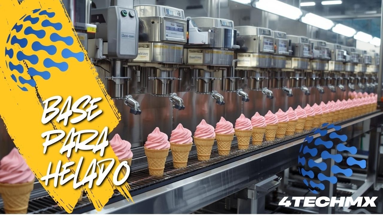 Proceso de Producción de base para helado con Pasterurizador lento, homogenizador 4TechMx
