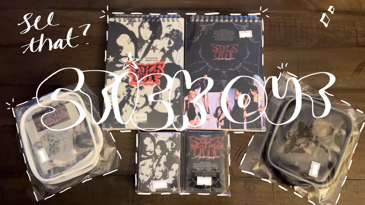 unboxing nmixx’s 3rd EP fe304: stick out 🖤 | nephelomancy, pyromancy limited, & platform versions!