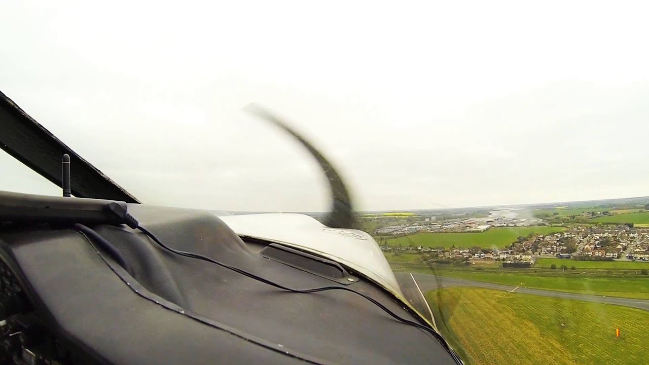 Southend Airport to Damyns Hall Aerodrome Piper PA-28 with ATC Audio