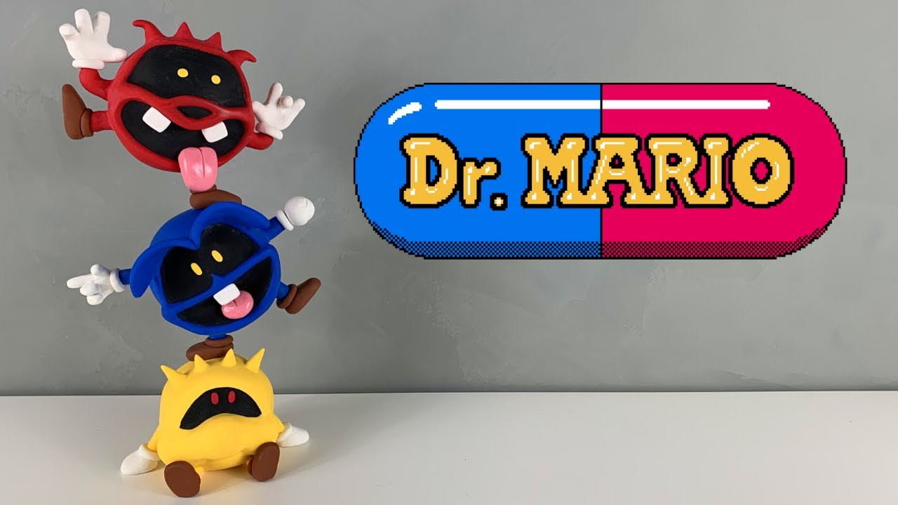 Making THE VIRUSES with CLAY | Dr. Mario Sculpture
