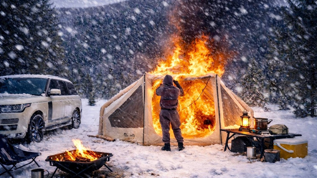 SNOW CAMPING WITH HOME COMFORT IN A NEW TENT
