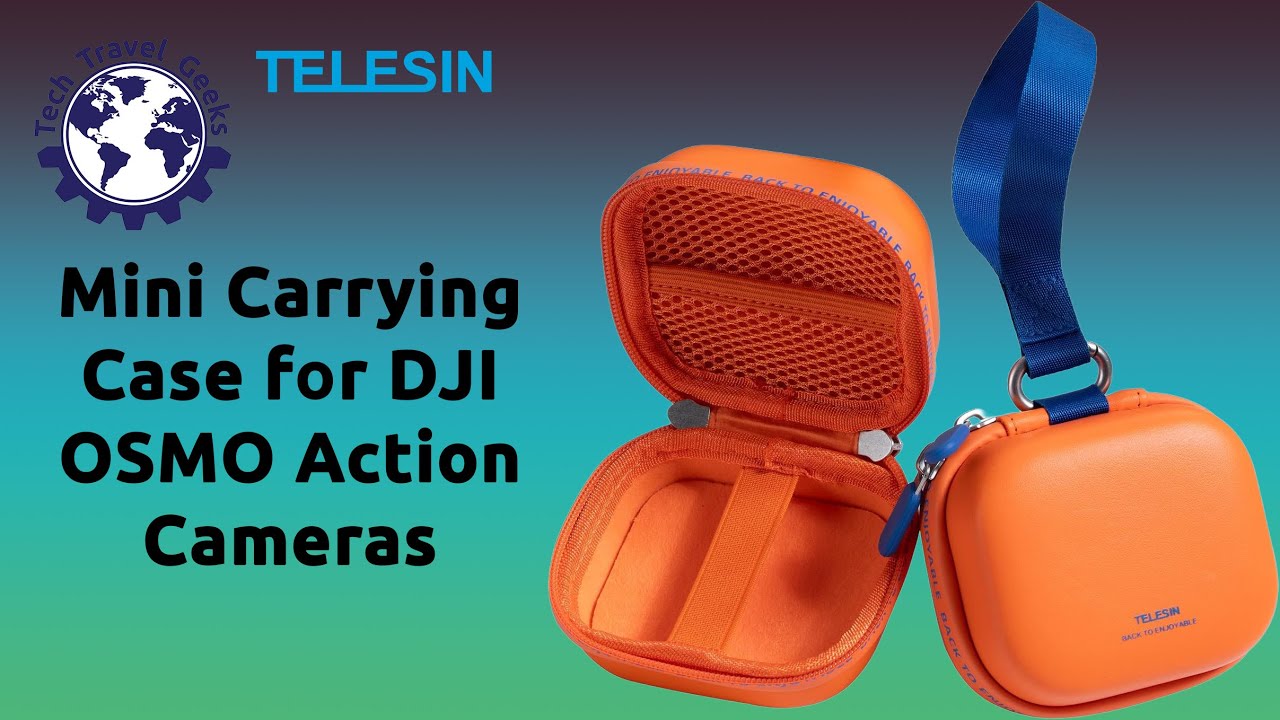 TELESIN Mini Carrying Case for DJI Osmo Action Cameras - Unboxing & Review (Featuring Orange Cat)
