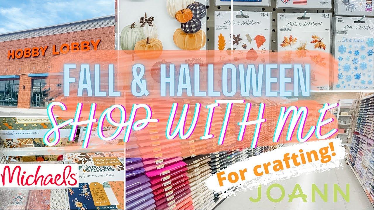 HUGE FALL/ HALLOWEEN PAPER CRAFTING SUPPLES SHOP WITH ME ~ SCRAPBOOKING HAUL