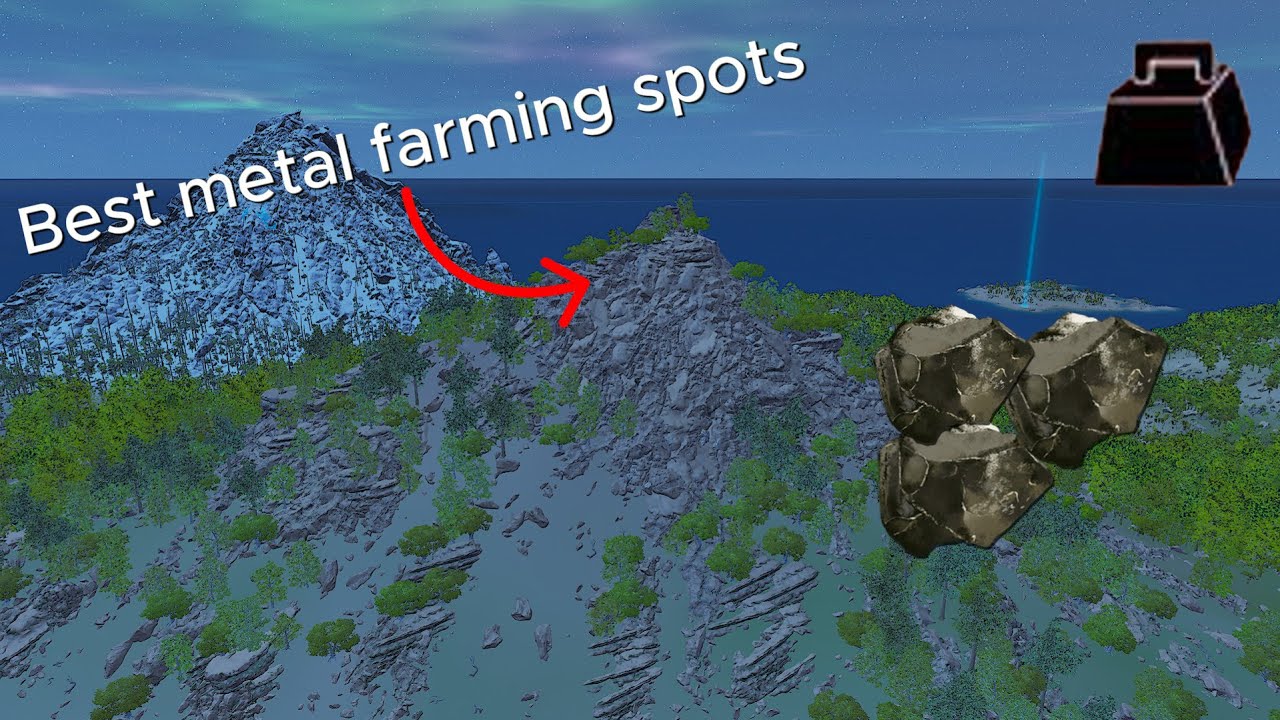 Best metal farming locations | The island Ark Ascended