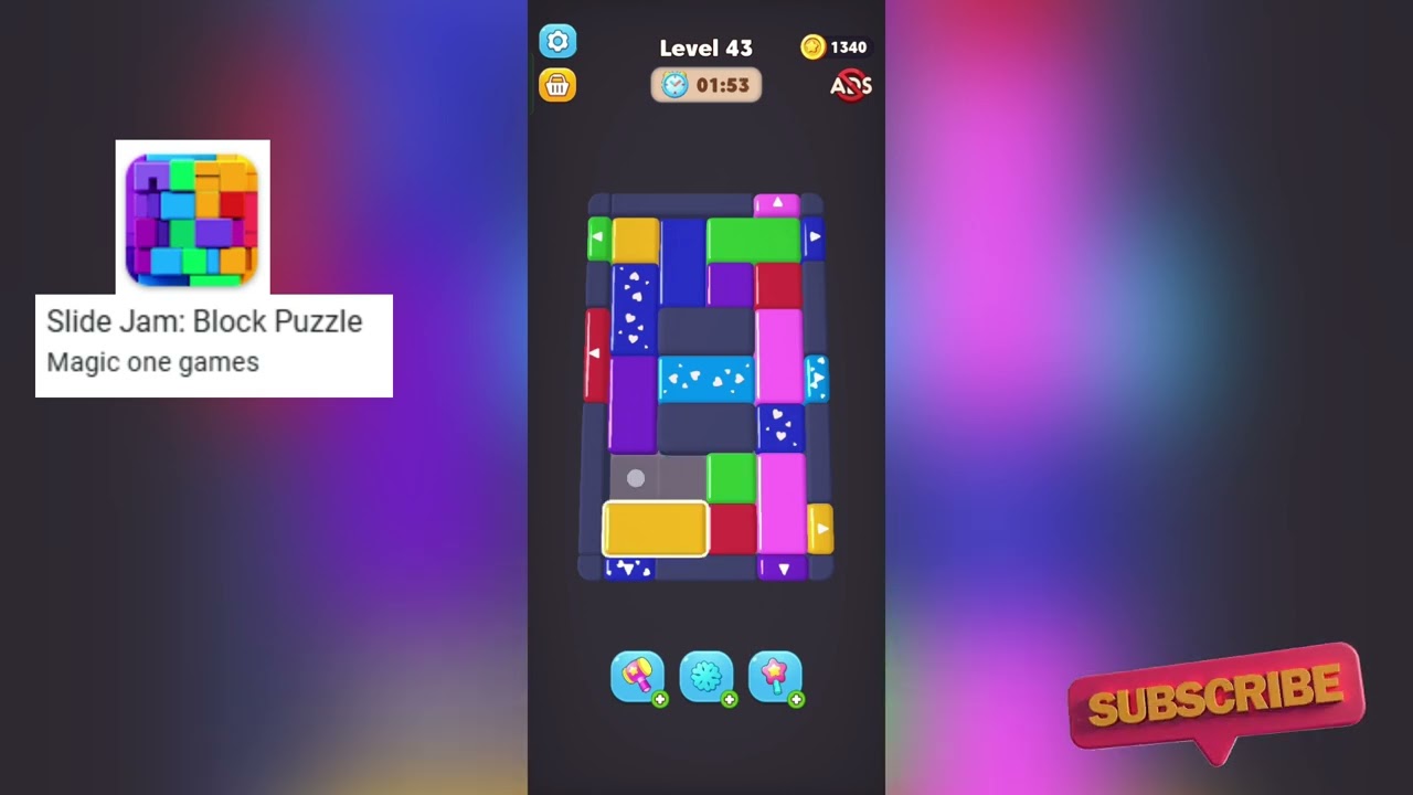 Slide Jam Level 43 Walkthrough 🧩 | Step-by-Step Puzzle Solution!