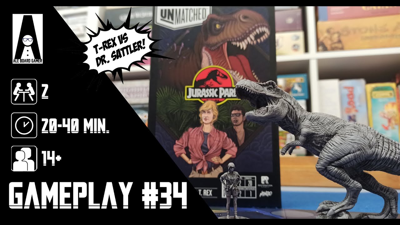 UNMATCHED JURASSIC PARK: T-REX vs DR. SATTLER [Gameplay #34] Partita completa e panoramica generale!