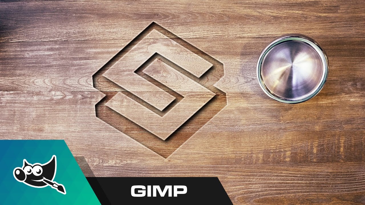 GIMP Tutorial: Carved Wood Logo Mockup