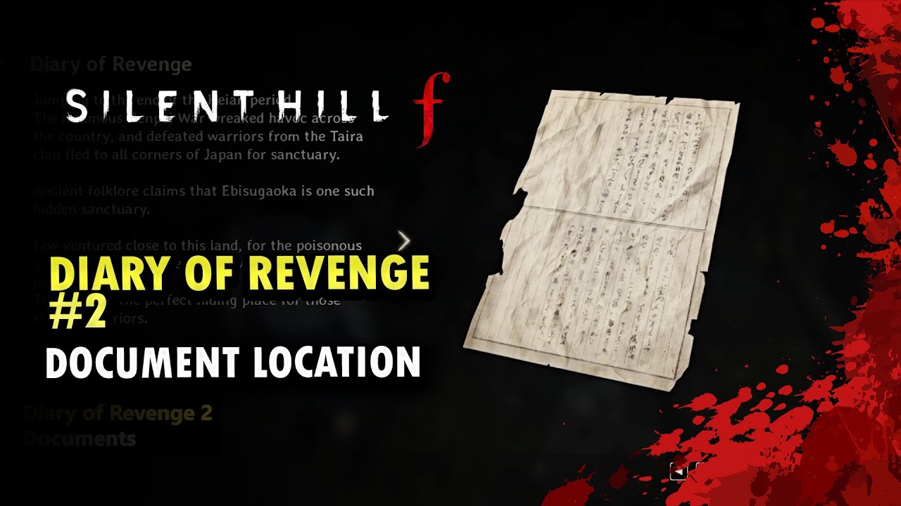 Diary of Revenge NEW GAME+ #2 - Document Location | Silent Hill f