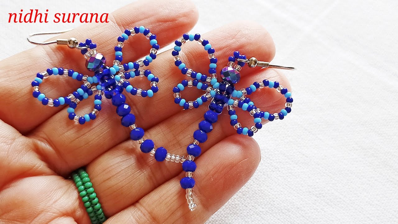 ⚜️Insect Jewellery/Crystal & Seed beads Earrings + Pendant/Aretes / Colgante Tutorial Diy (0476)
